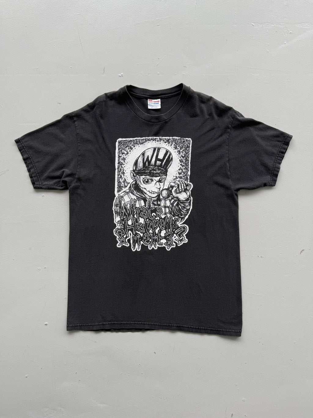 Black What Happens Next? 00's Vintage Graphic Band T-Shirt - Medium