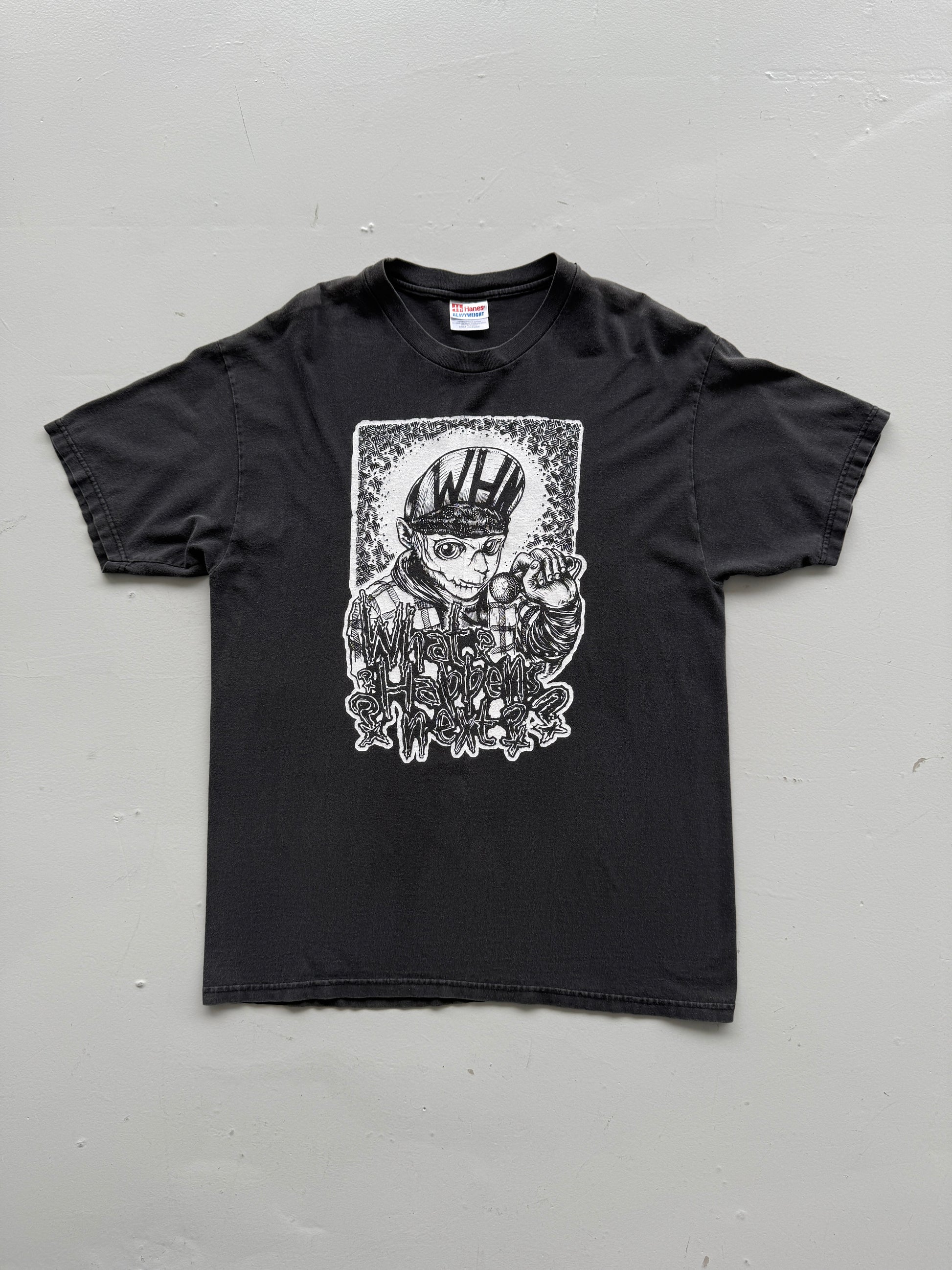 Black What Happens Next? 00's Vintage Graphic Band T-Shirt - Medium