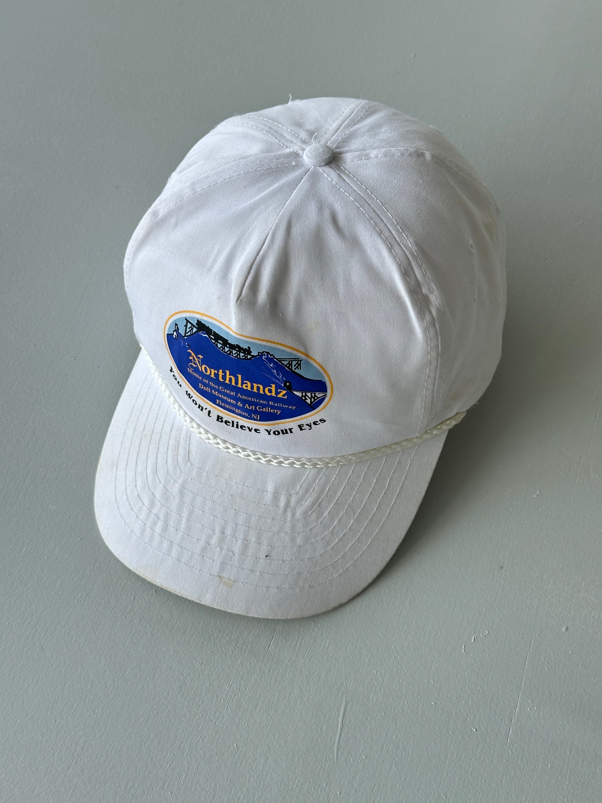 White Northlandz Railway 90's Vintage SnapBack Trucker Cap