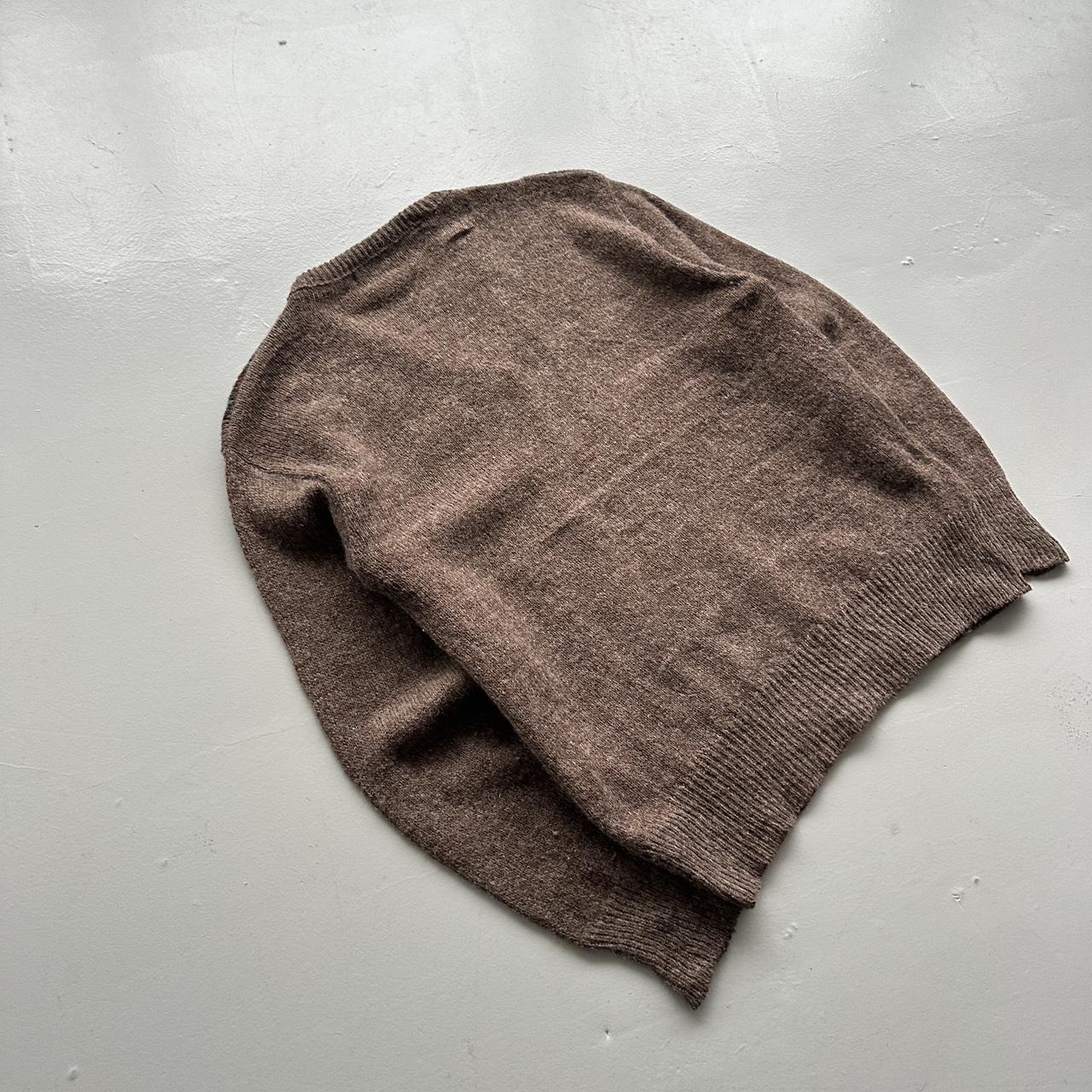 Brown Argyle Panache 90s Vintage Woollen Knit Jumper - Medium