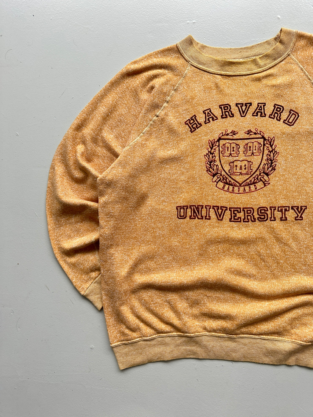 Golden Yellow Harvard University 60's/70's Vintage Sweatshirt - Medium