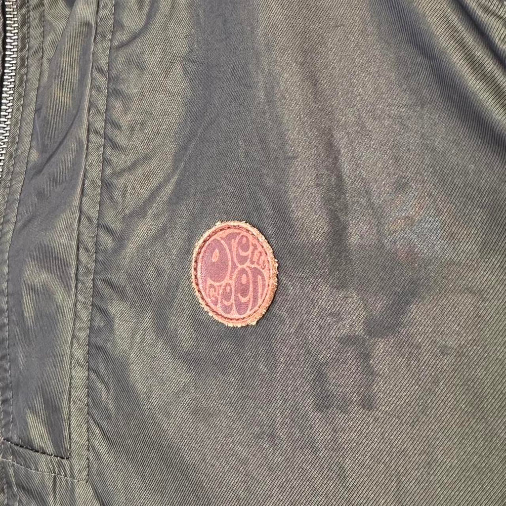 Khaki Pretty Green Hooded Windbreaker Nylon Pearlescent Jacket - Small
