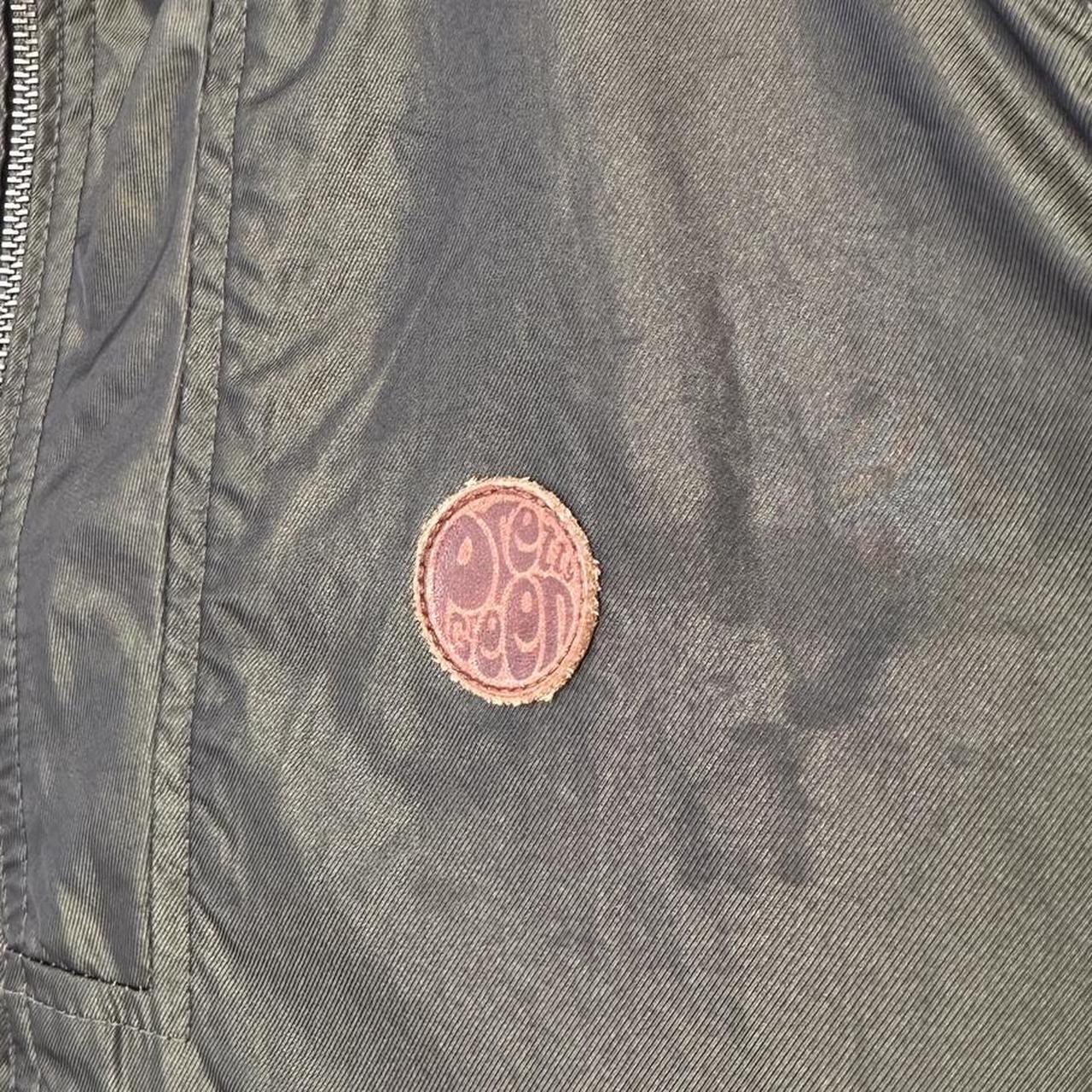 Khaki Pretty Green Hooded Windbreaker Nylon Pearlescent Jacket - Small