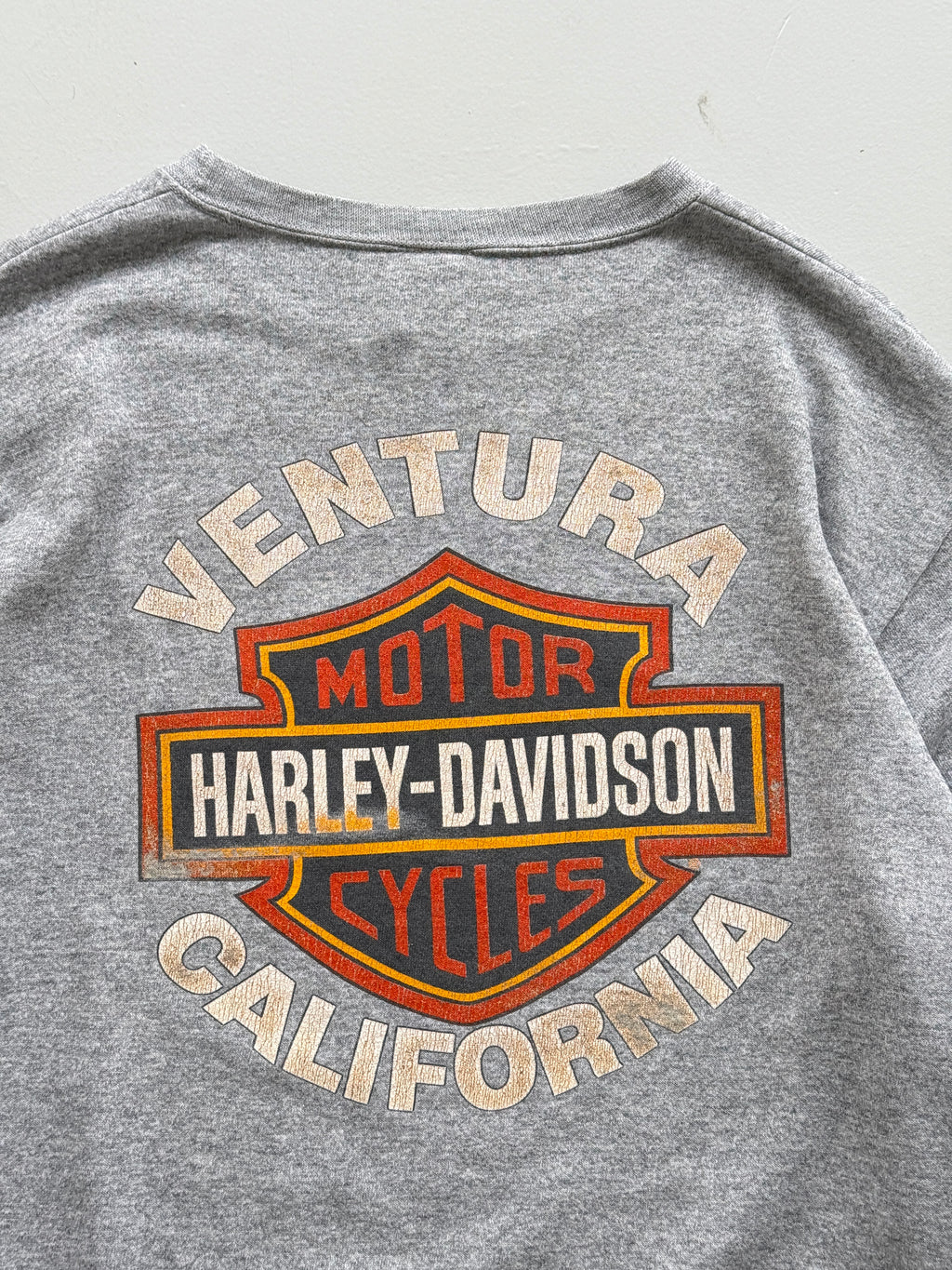 Harley-Davidson Ventura California 3D Emblem 1990 Rare Vintage Sweatshirt - Medi
