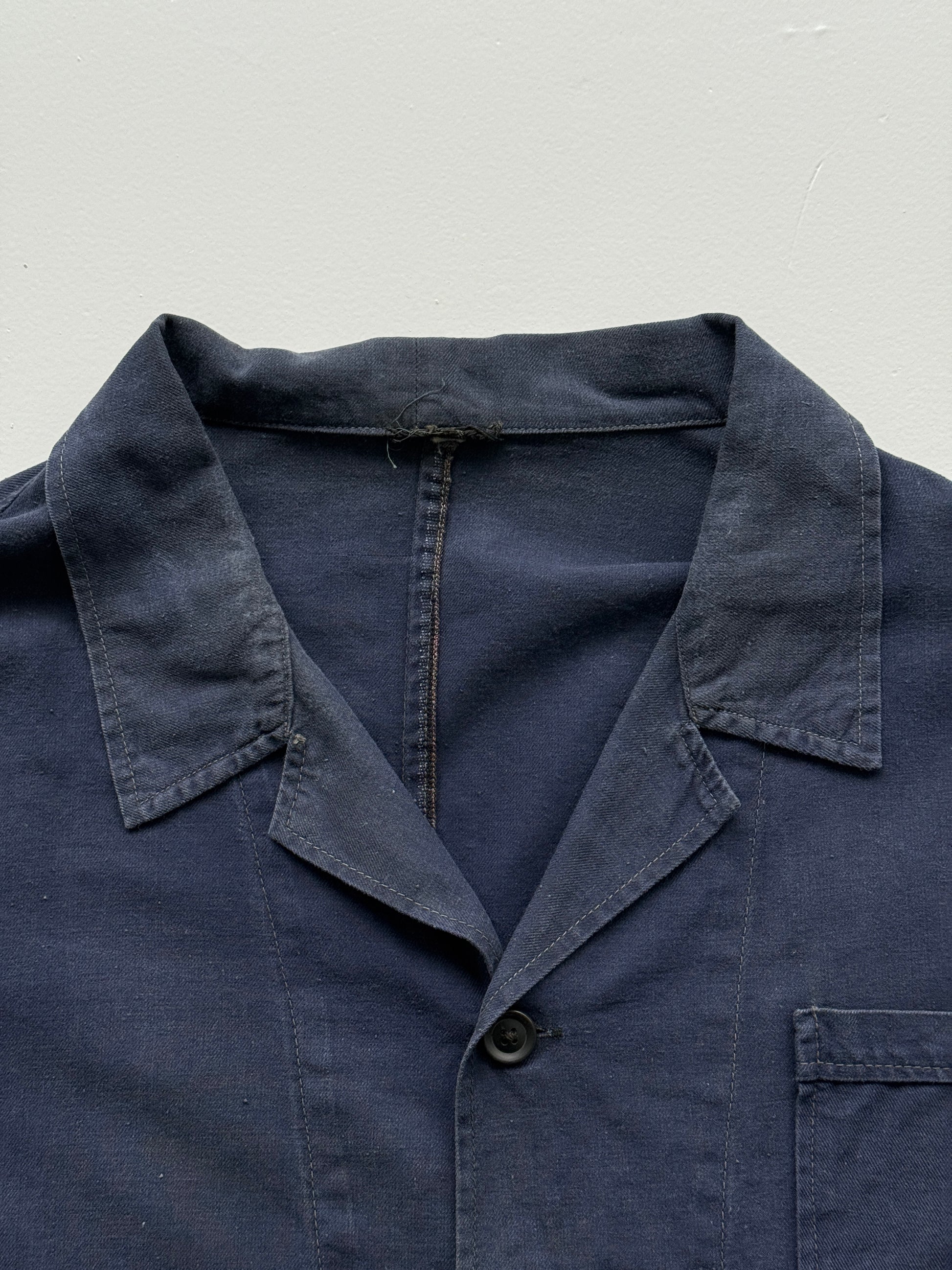 Navy Blue French Chore Jacket 80's Vintage Workwear CH166 - XXL
