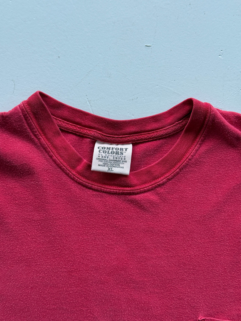 Faded Red California 90's Vintage Farming Graphic T-Shirt - XL