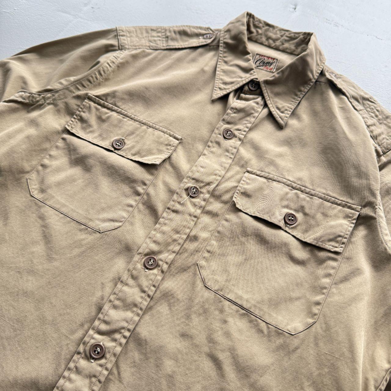 Cream US Army Sanforized 1950s Vintage Shirt - Small