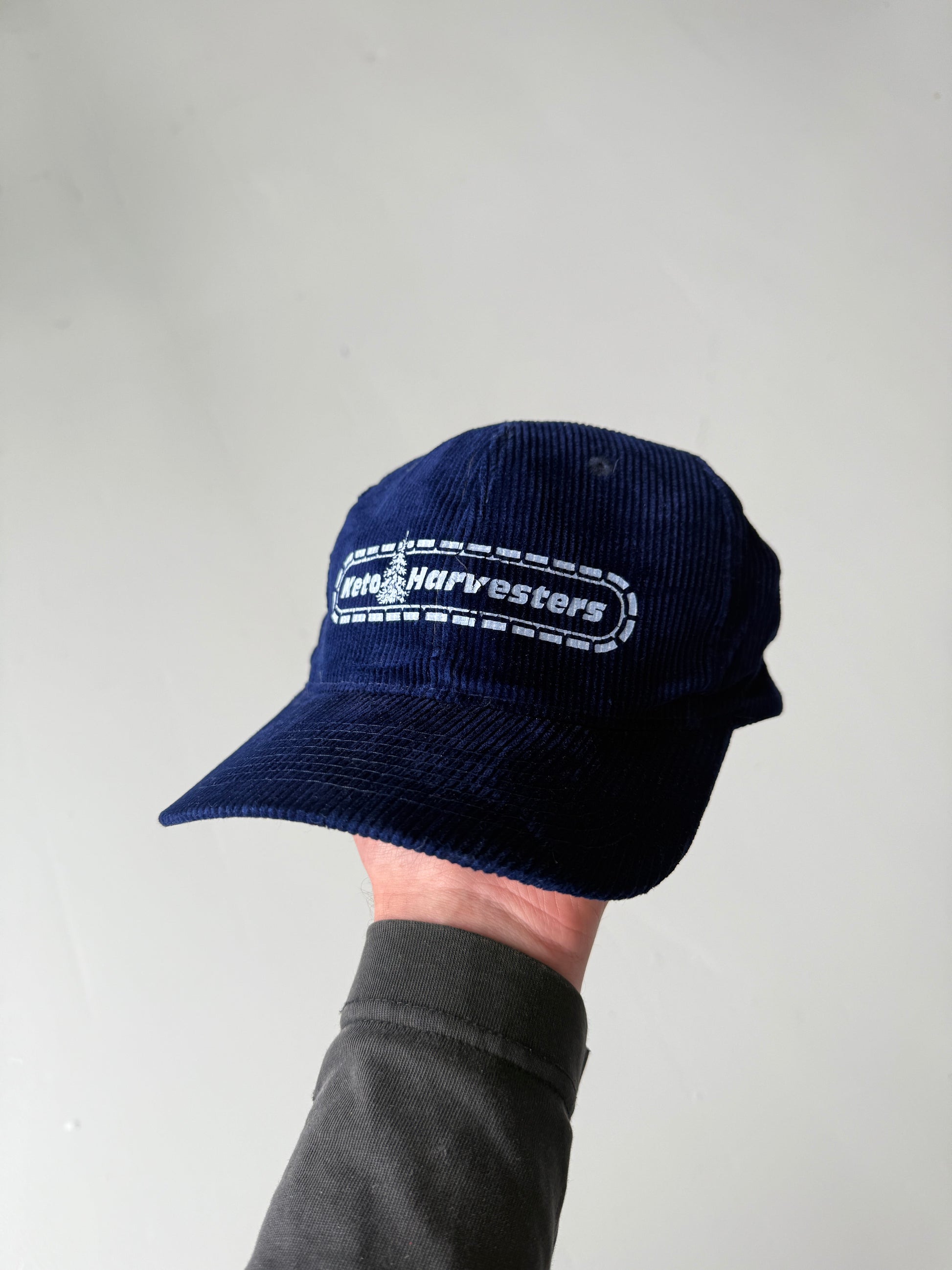 Navy Blue Keto Lumberjack Vintage Corduroy SnapBack Trucker Cap