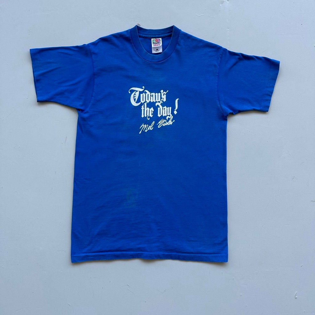 Todays The Day Blue 90s Vintage T-shirt - Medium