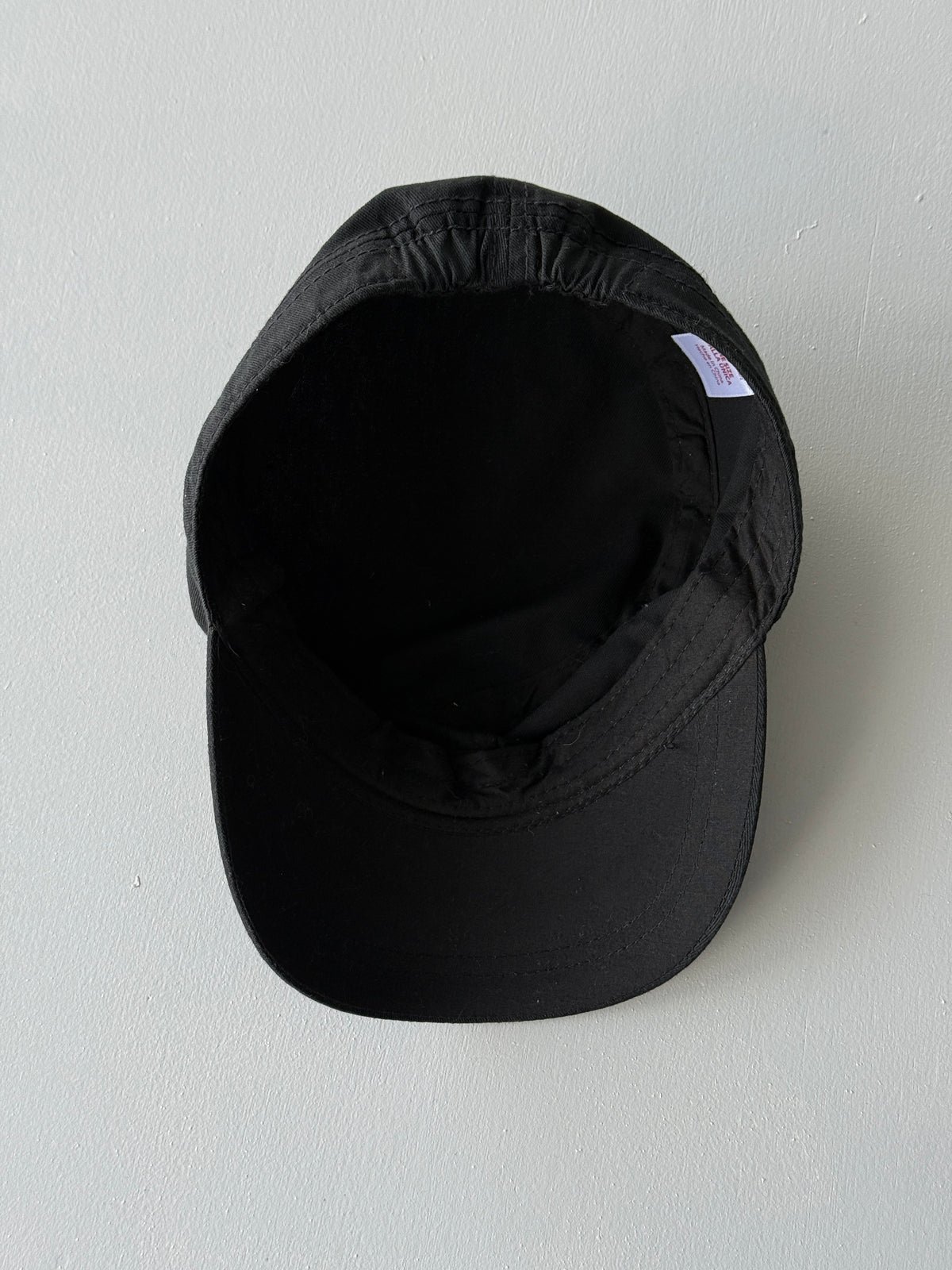 Black Studded Crucifix Y2K Cadet Cap Military Style 00's Grunge Aesthetic