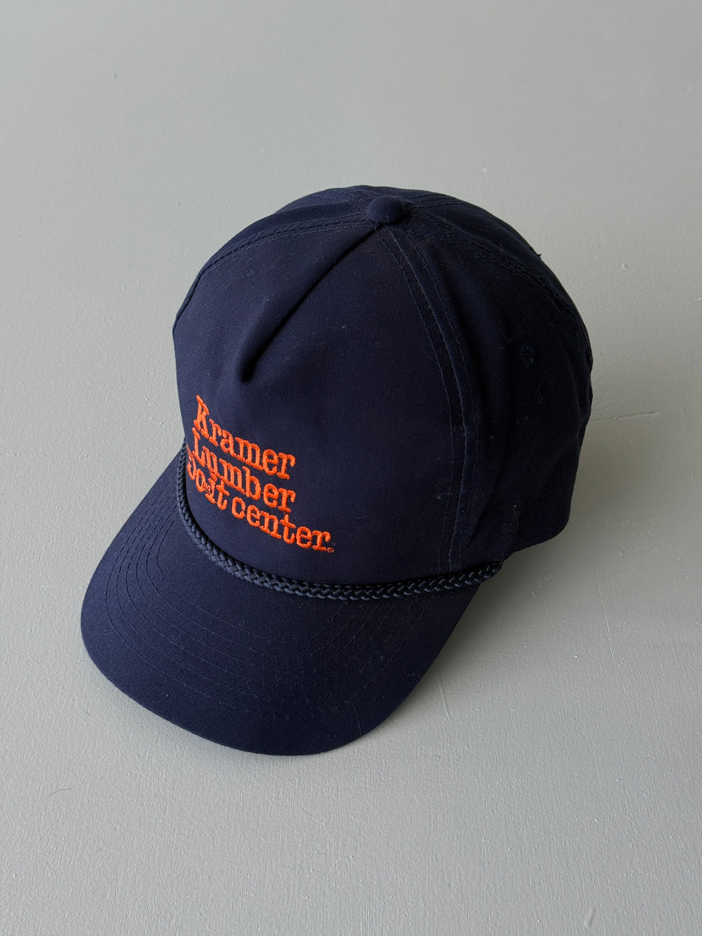 Navy Kramer Lumber 90's Vintage SnapBack Trucker Cap