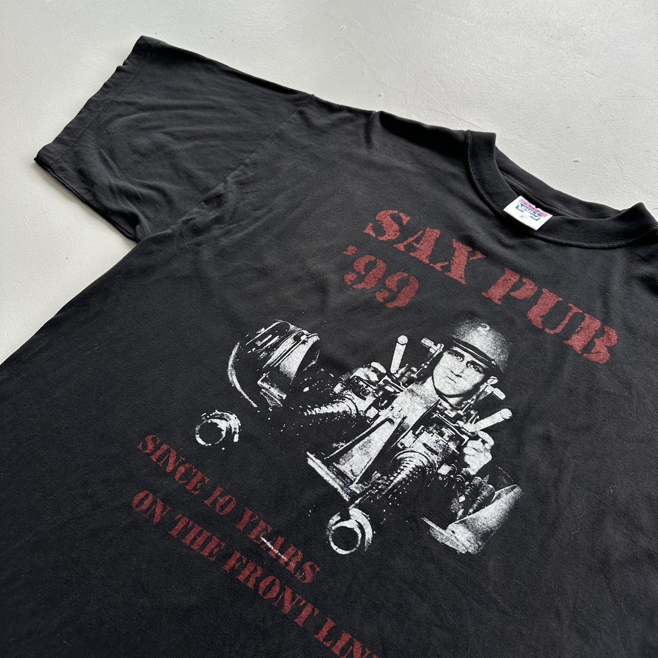 Black Sax Pub Punk? Vintage 90's T-shirt - XL
