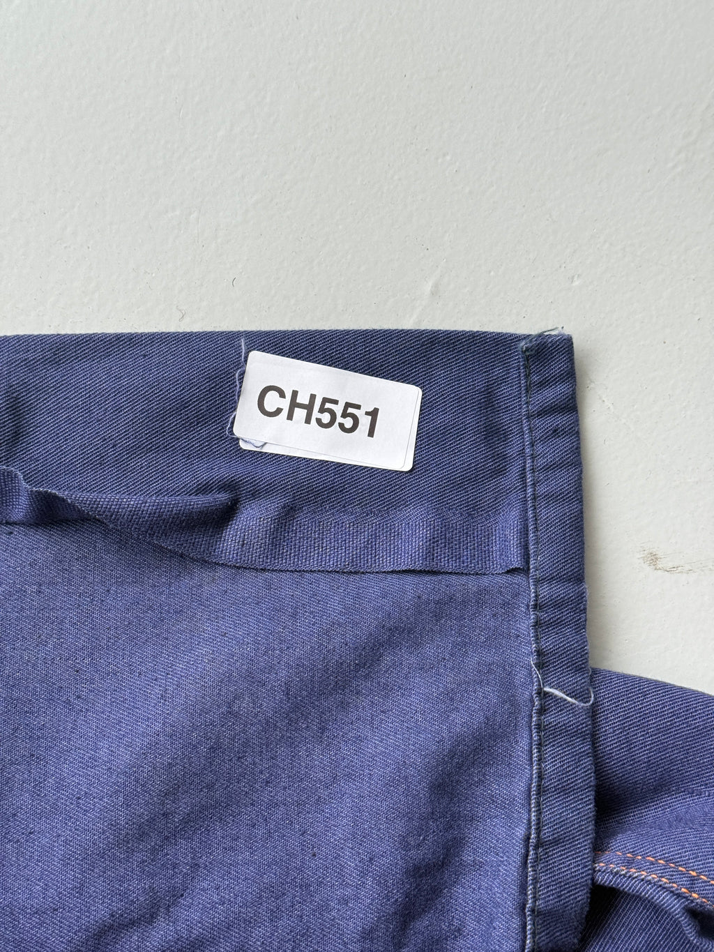 Blue French 1960s Vintage Workwear Chore Jacket CH551 - Small