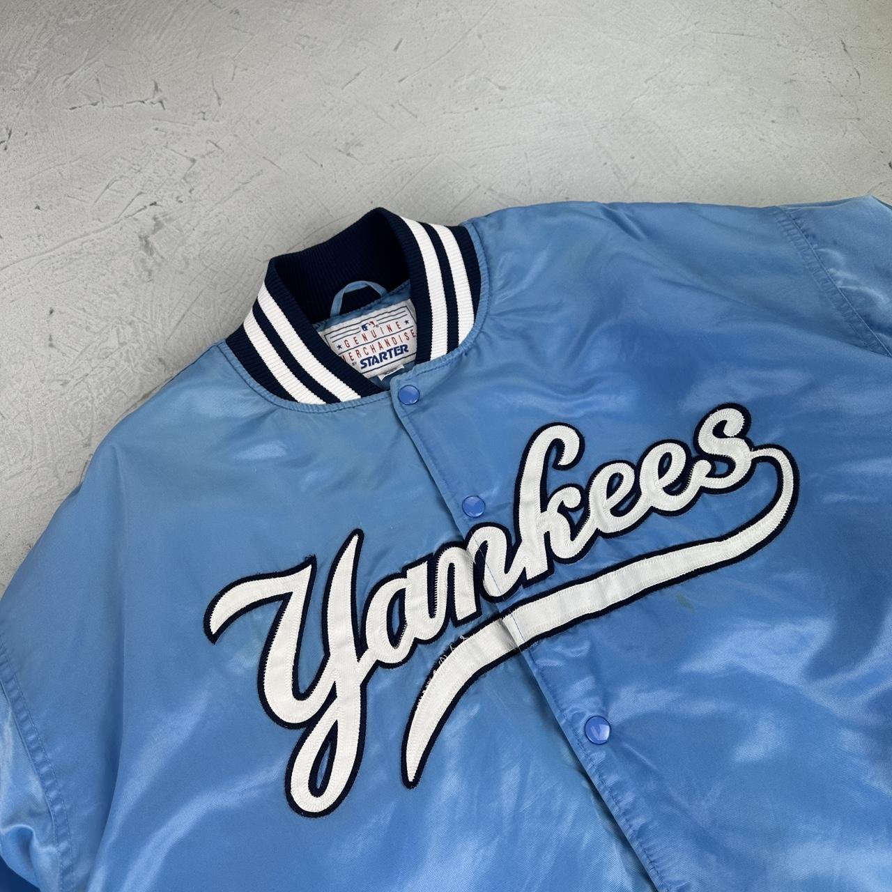 New York Yankees Baby Blue Rare Vintage Varsity Jacket - 2XL