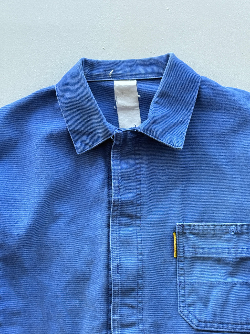 Thrashed Blue French Chore Jacket 90's Vintage Workwear CH319 - Small