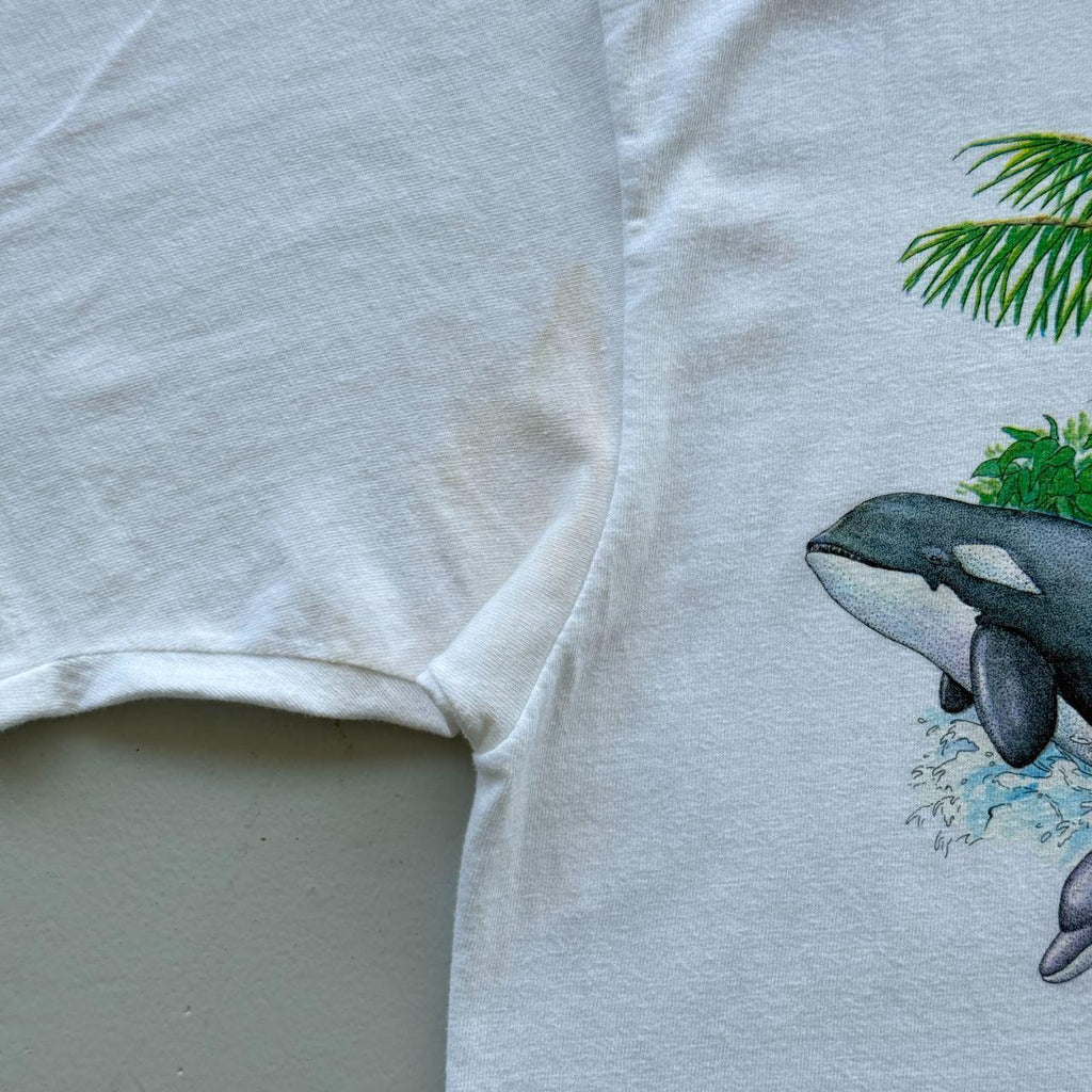 White Earth Day 90s Vintage Graphic T-Shirt - 2XL