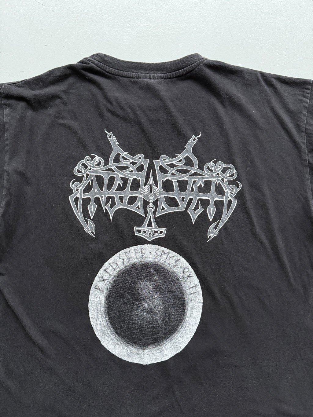Black Enslaved 2003 Below the Lights Euro Boot Vintage Graphic T-Shirt - Large