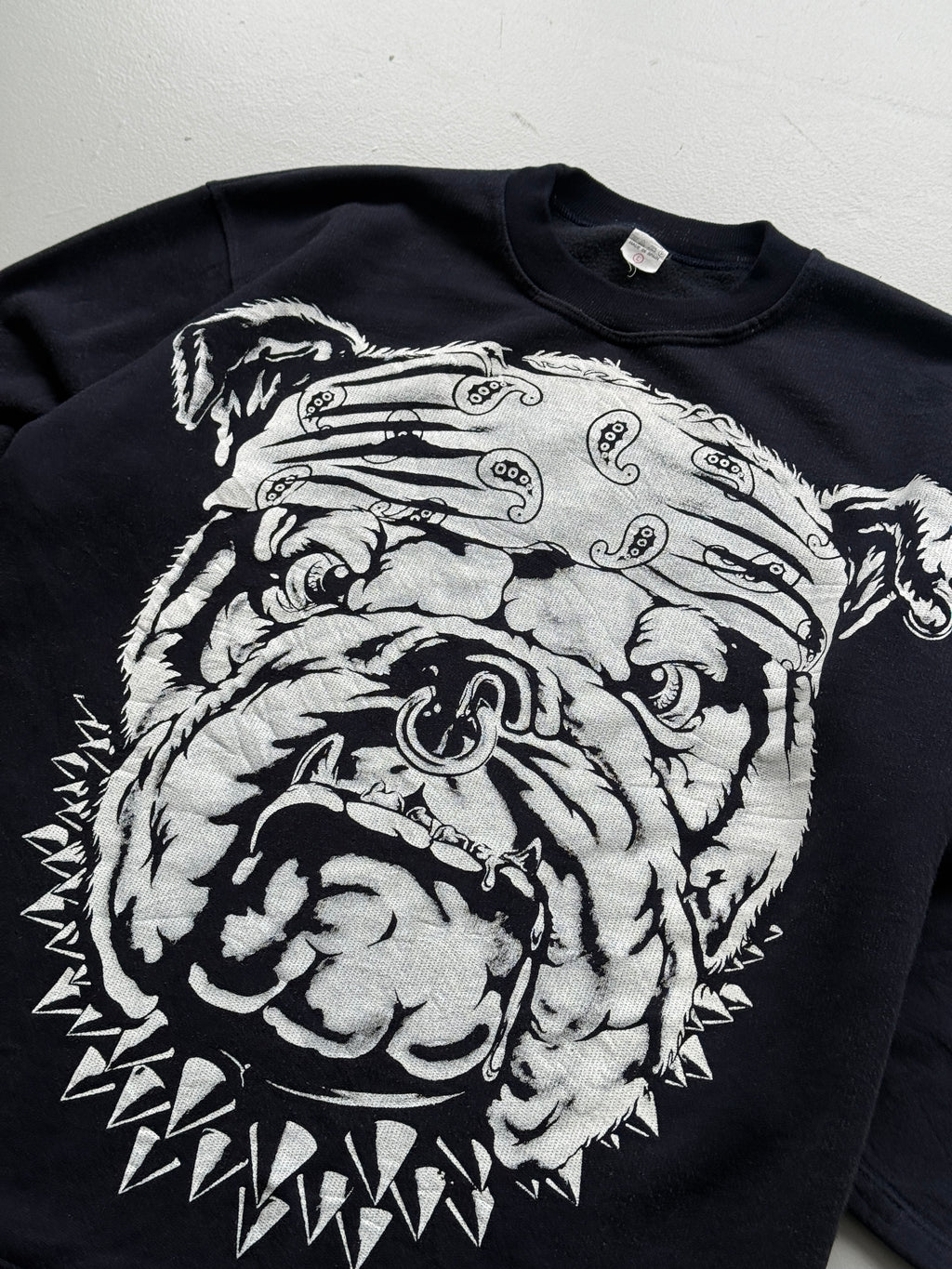 Black American Bulldog Graphic 90's Vintage Sweatshirt - Medium