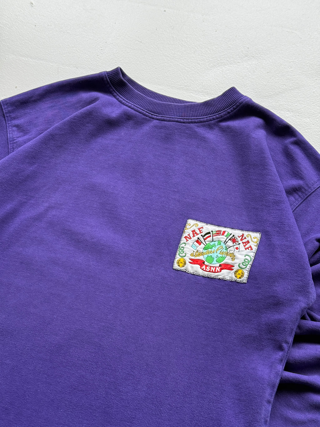 Naf Naf Purple Made in Paris 90's Vintage Sweatshirt - Medium