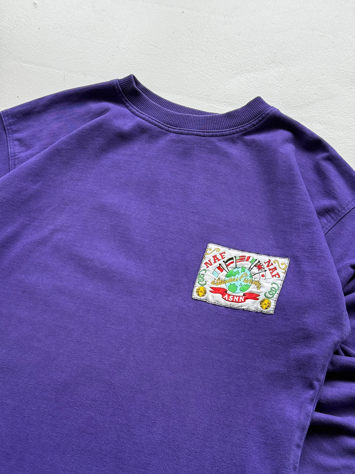 Naf Naf Purple Made in Paris 90's Vintage Sweatshirt - Medium