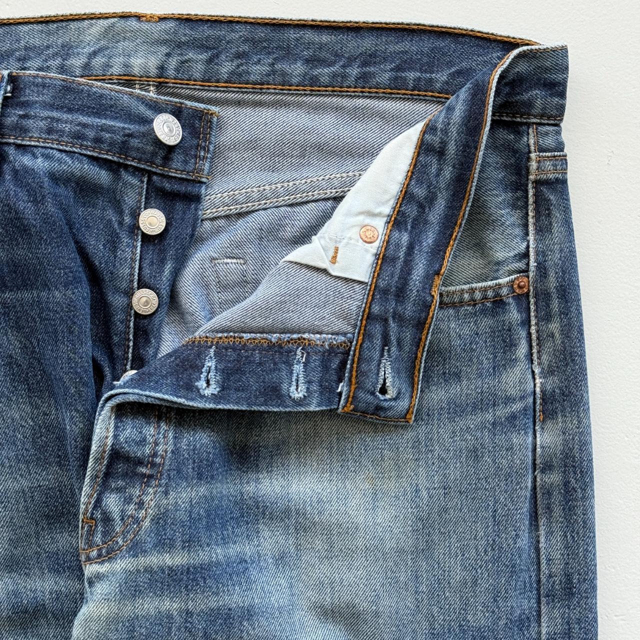 Blue Levi's Denim Straight Leg 90's Vintage Jeans - 32” x 31”