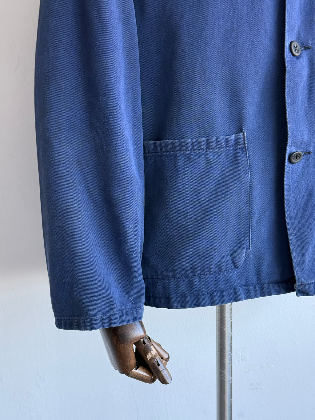 Blue British Rail 1970s Vintage Workwear Chore Jacket CH457 - Small
