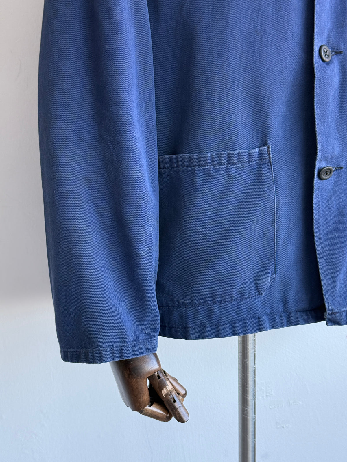 Blue British Rail 1970s Vintage Workwear Chore Jacket CH457 - Small