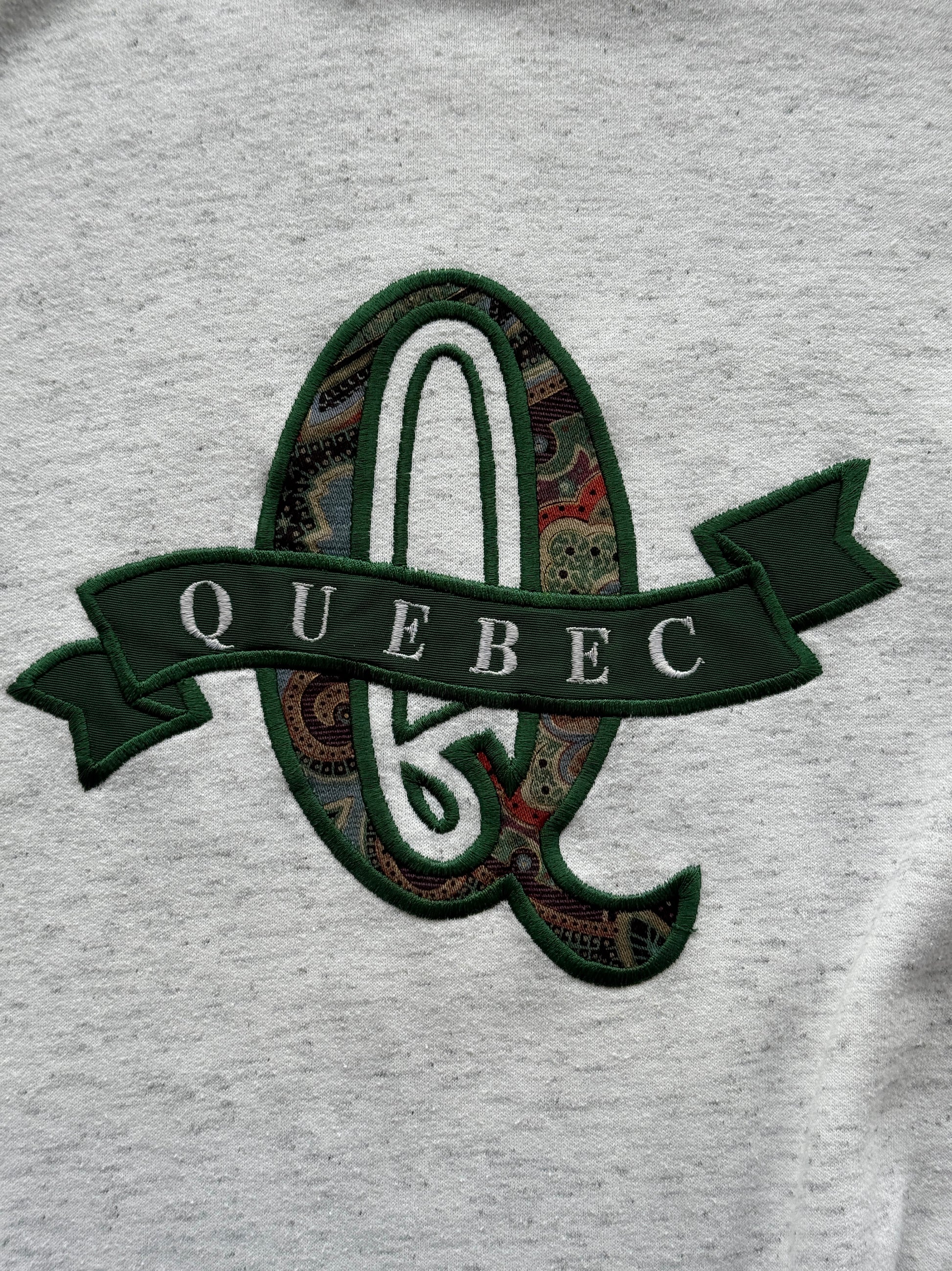 Grey Quebec 90's Vintage Graphic Tourist Sweatshirt Jumper - XL