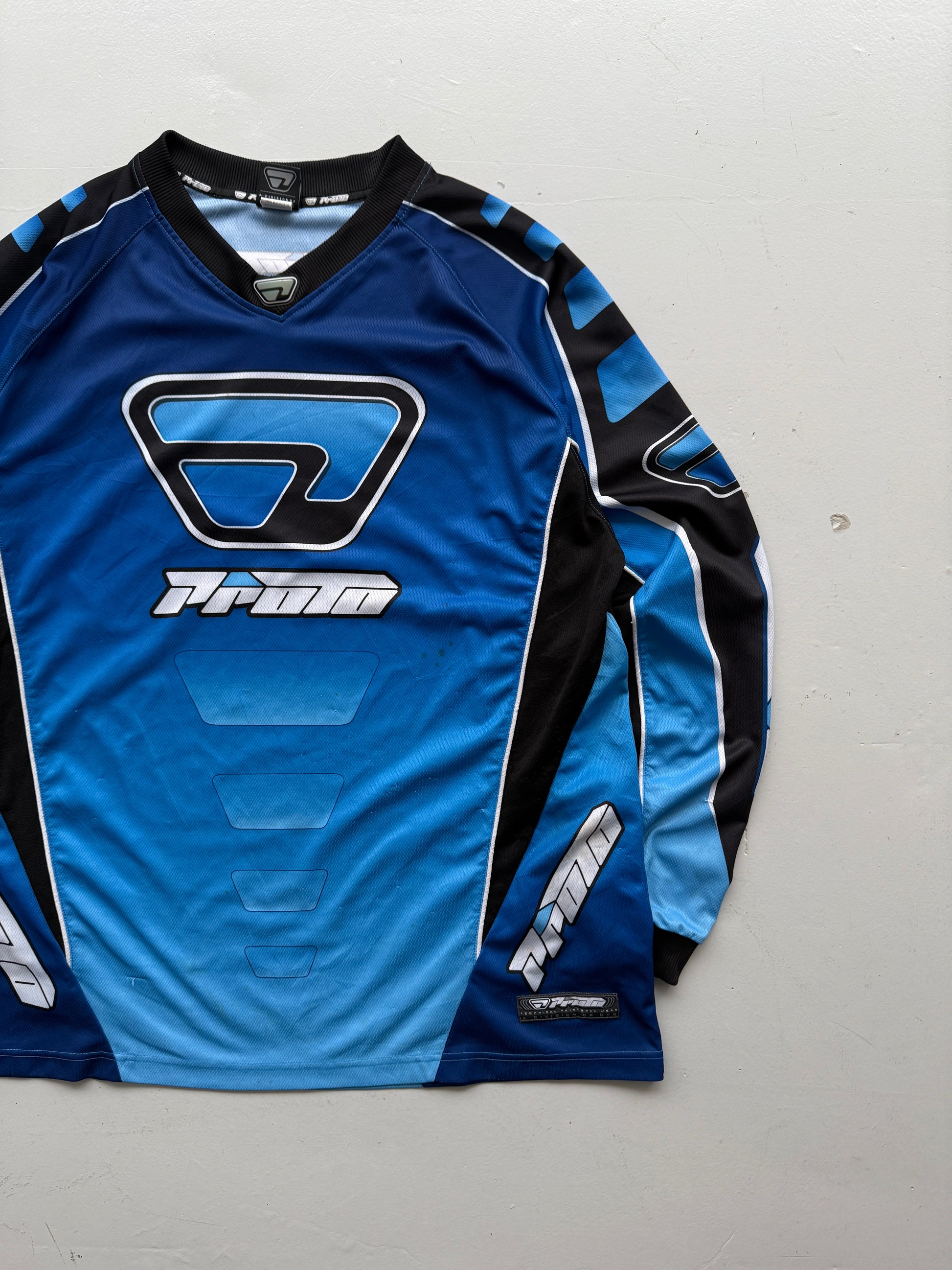 Proto Blue Vintage Paintball Jersey T-Shirt 90's - 2XL