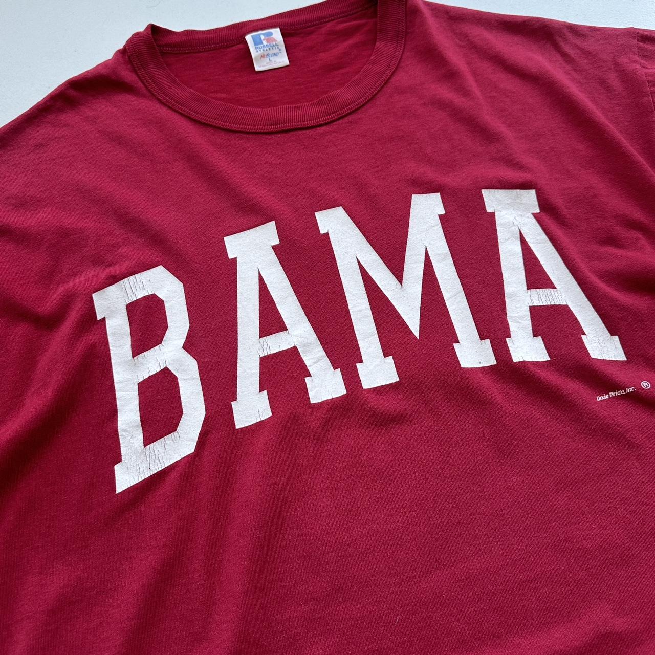 Burgundy BAMA University 90s Vintage T-shirt - Large