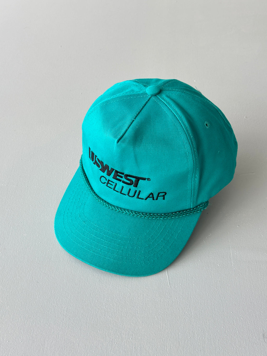 Teal US West Cellular 90's Vintage SnapBack Trucker Cap