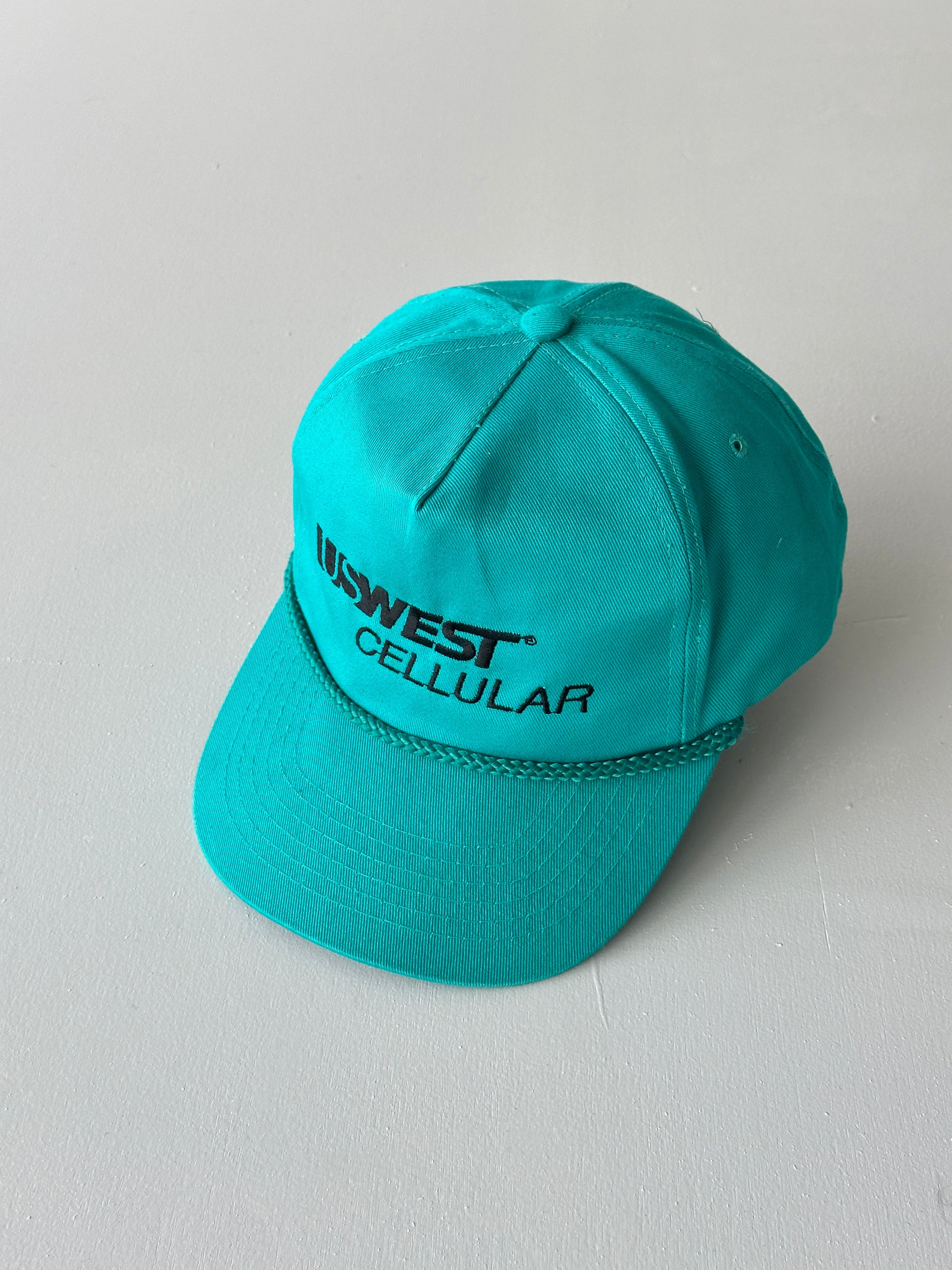 Teal US West Cellular 90's Vintage SnapBack Trucker Cap