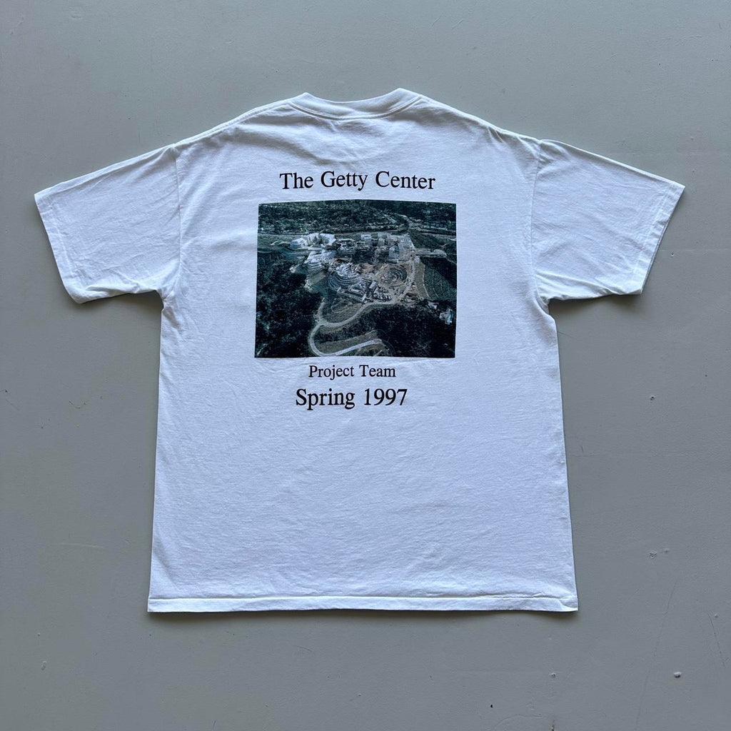 White The Getty Centre 90s Vintage T-shirt - XL