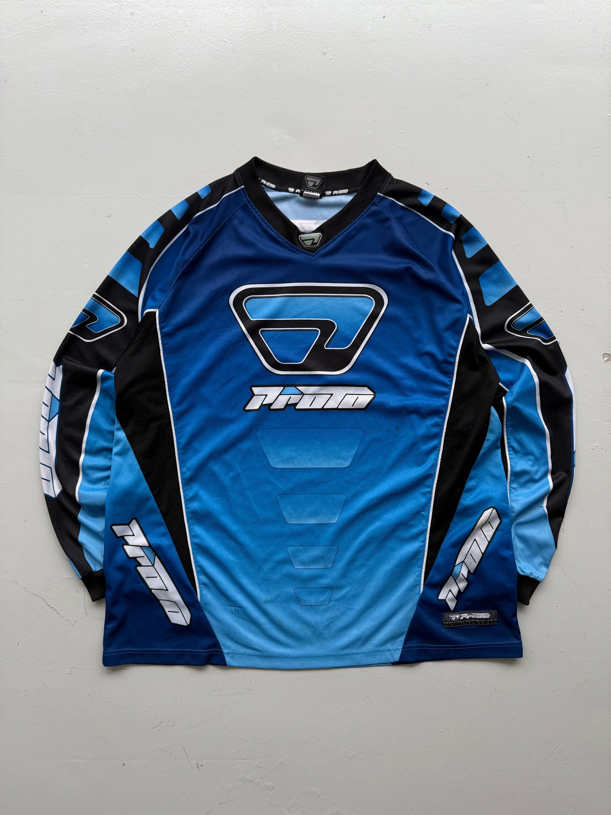 Proto Blue Vintage Paintball Jersey T-Shirt 90's - 2XL