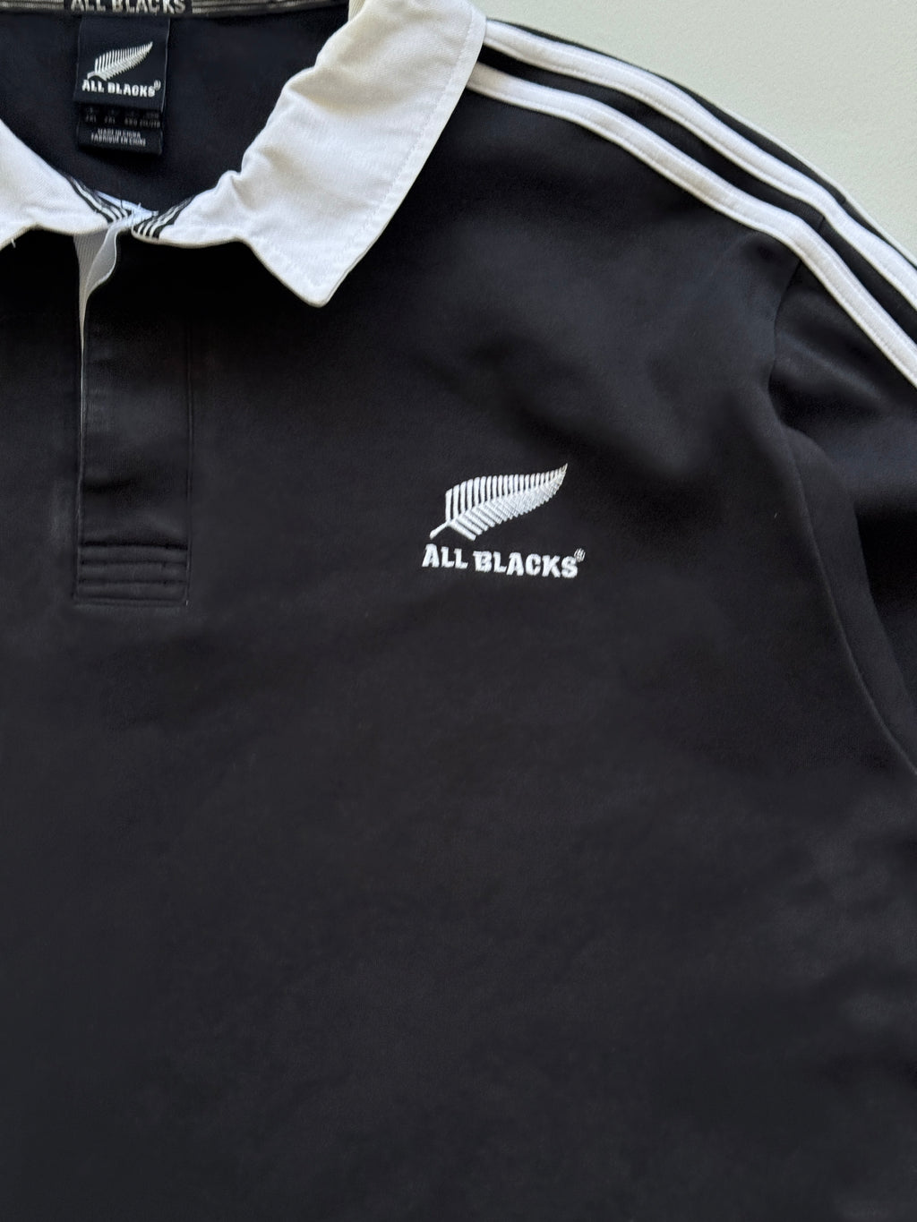Adidas All Blacks New Zealand Rugby 00's Vintage Jersey Polo Shirt - XL