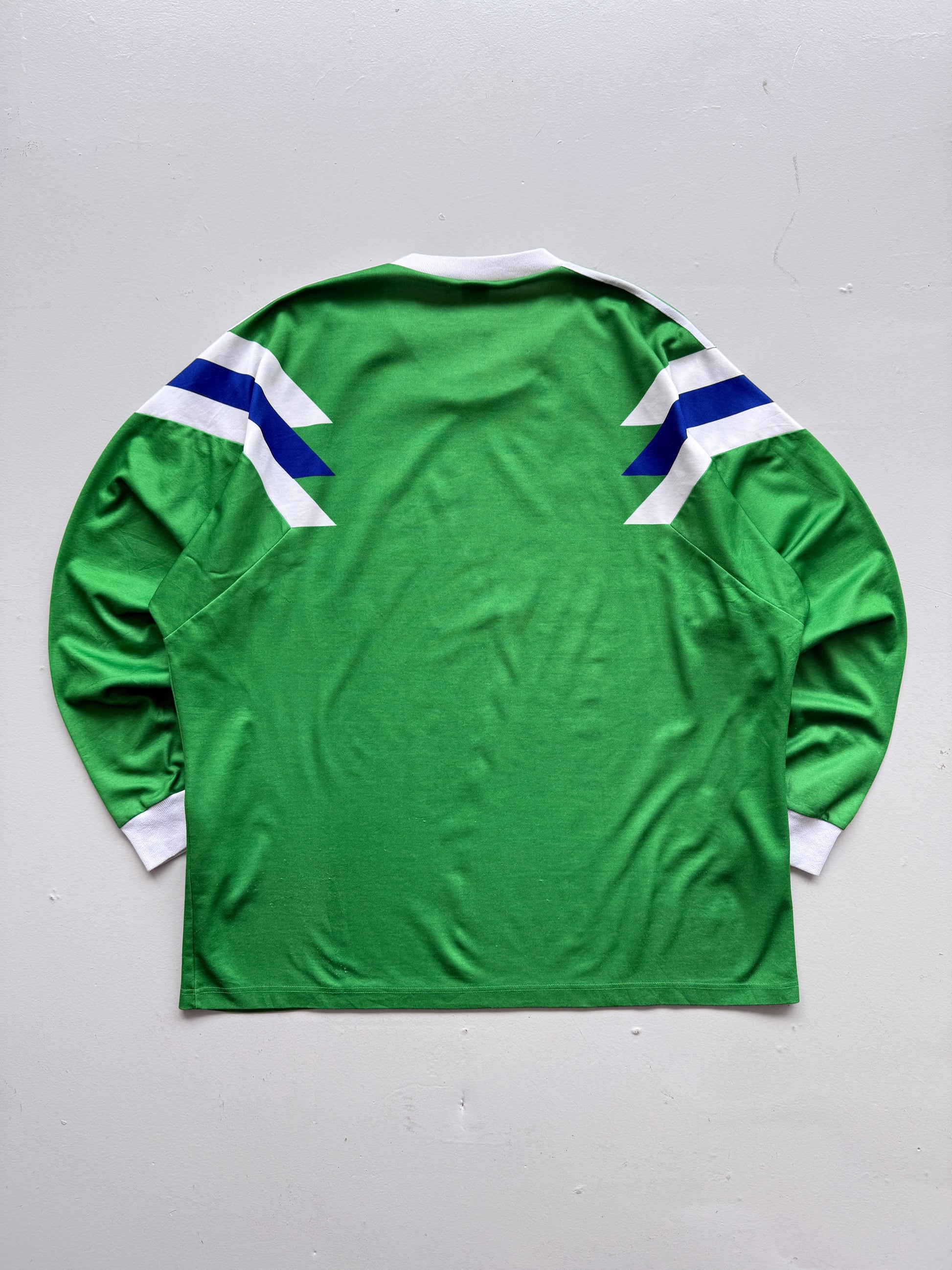 Adidas Blank 80's/Early 90's Vintage Long Sleeve Football Shirt - XL