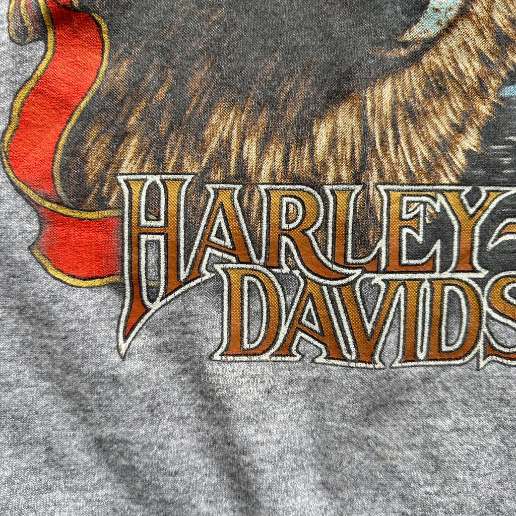 Grey Harley Davidson 3D Emblem Rare 90’s Vintage Sweatshirt - Large