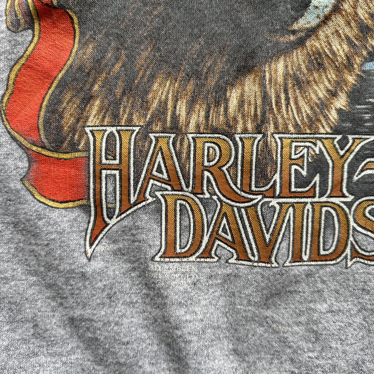 Grey Harley Davidson 3D Emblem Rare 90’s Vintage Sweatshirt - Large