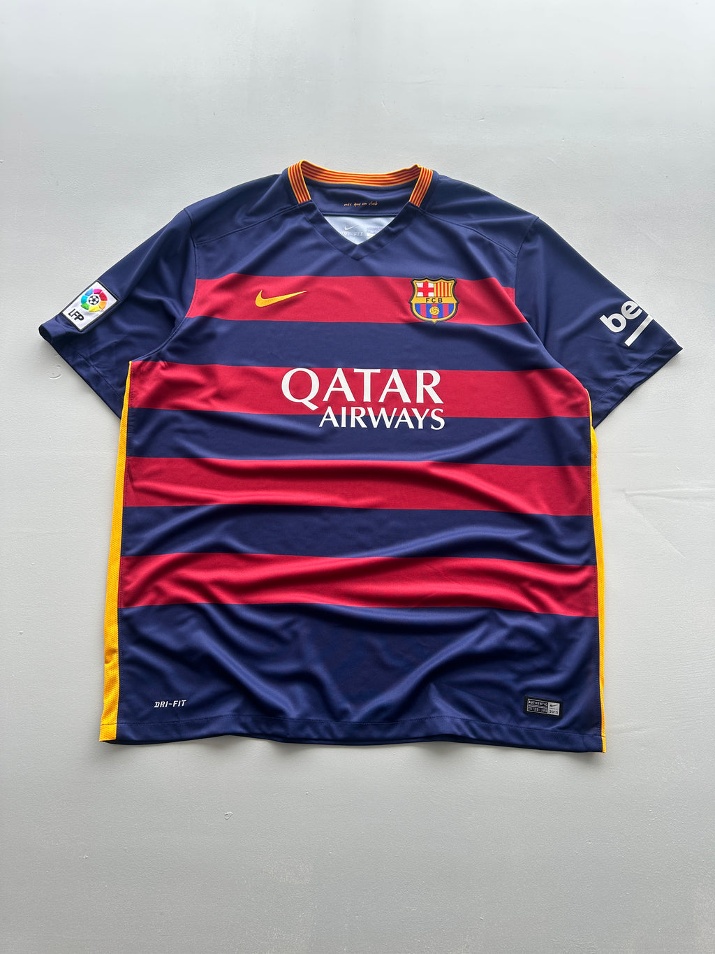 Nike FC Barcelona Qatar Airways 2015/16 Home Football Shirt - 2XL