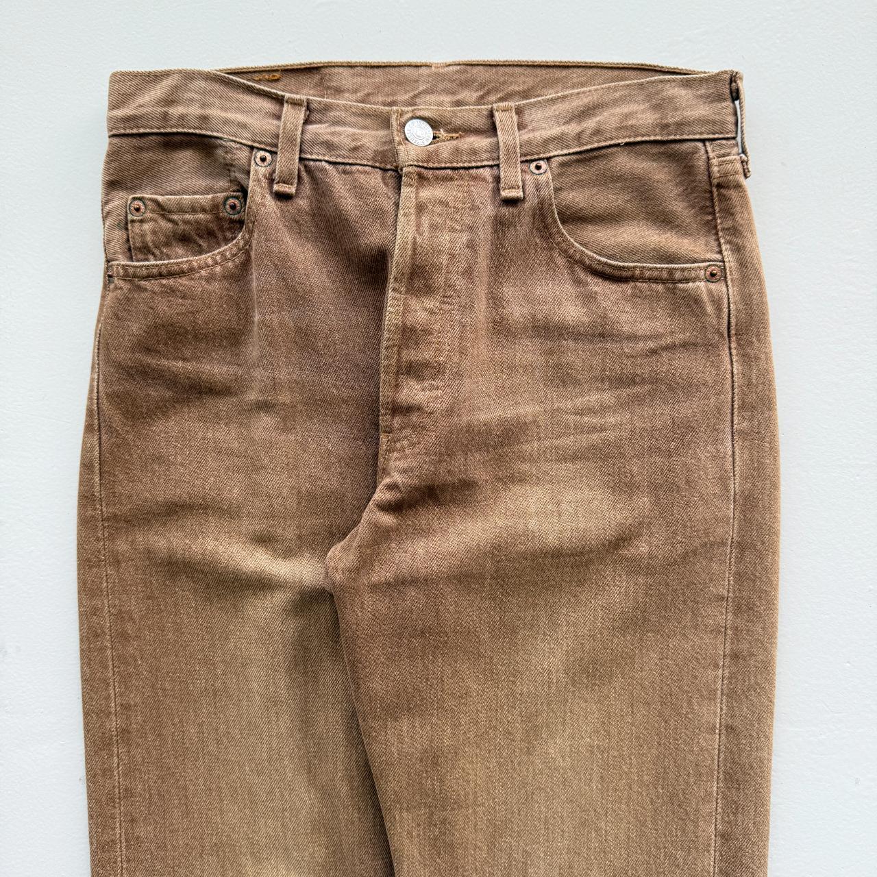 Brown Levi's 501 Denim 90's Vintage Jeans - 28” x 29”