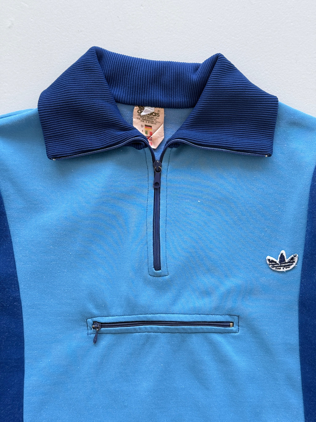 Adidas Trefoil 60s/70s Vintage Quarter Zip Track Top - XS/S