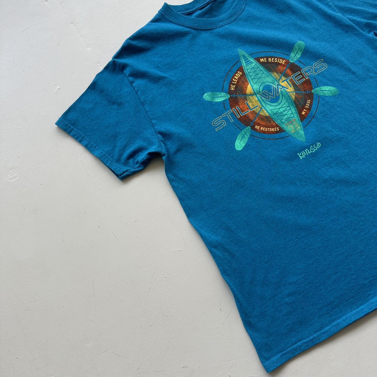 Blue Still Waters Surf 00s Vintage T-shirt - Medium