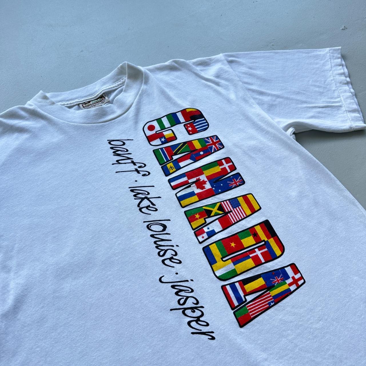 White Canada Tourist Vintage 90's T-shirt - Large