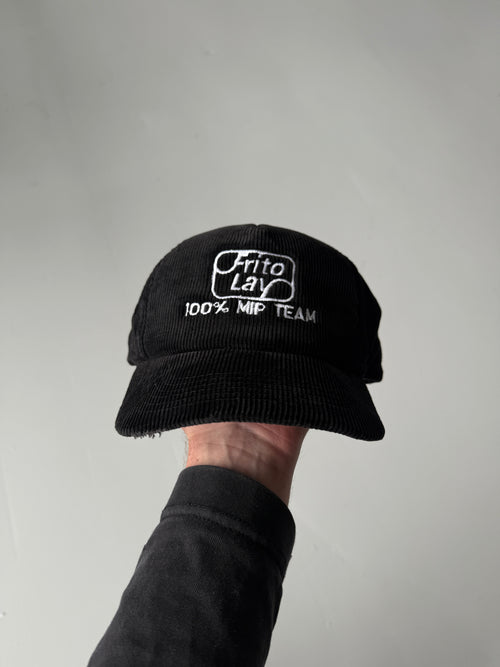 Black Frito Lay Vintage Corduroy SnapBack Trucker Cap