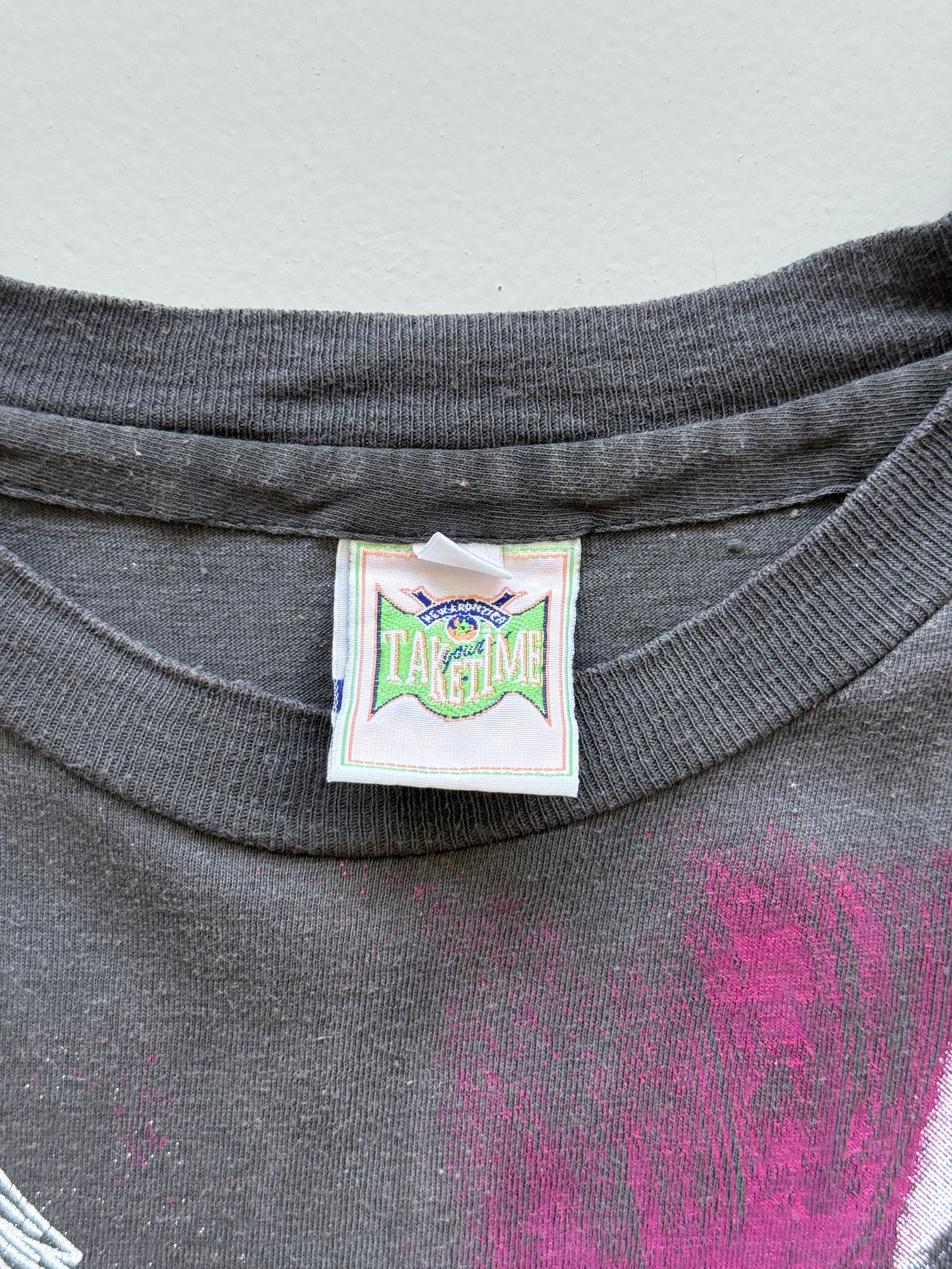 Grey Freddie Mercury Queen 90s Vintage Single Stitch Graphic Band T-Shirt -Large