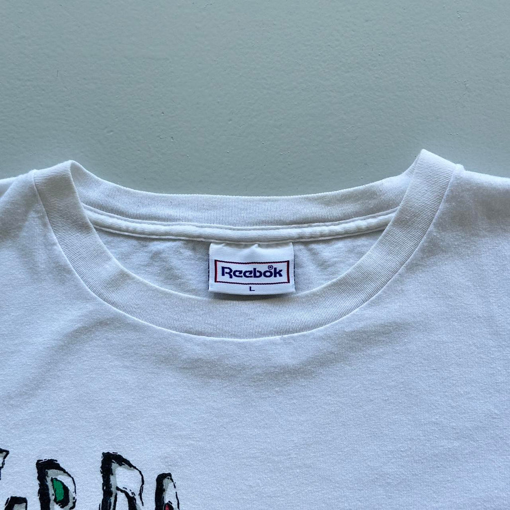 White Reebok The Flintstones Cycling Vintage 90s Rare T-shirt - XL