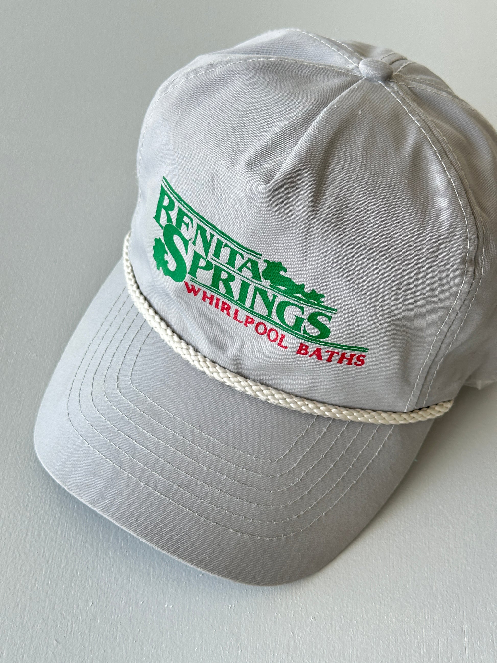 Grey Benita Springs Whirlpool Baths 90's Vintage SnapBack Trucker Cap