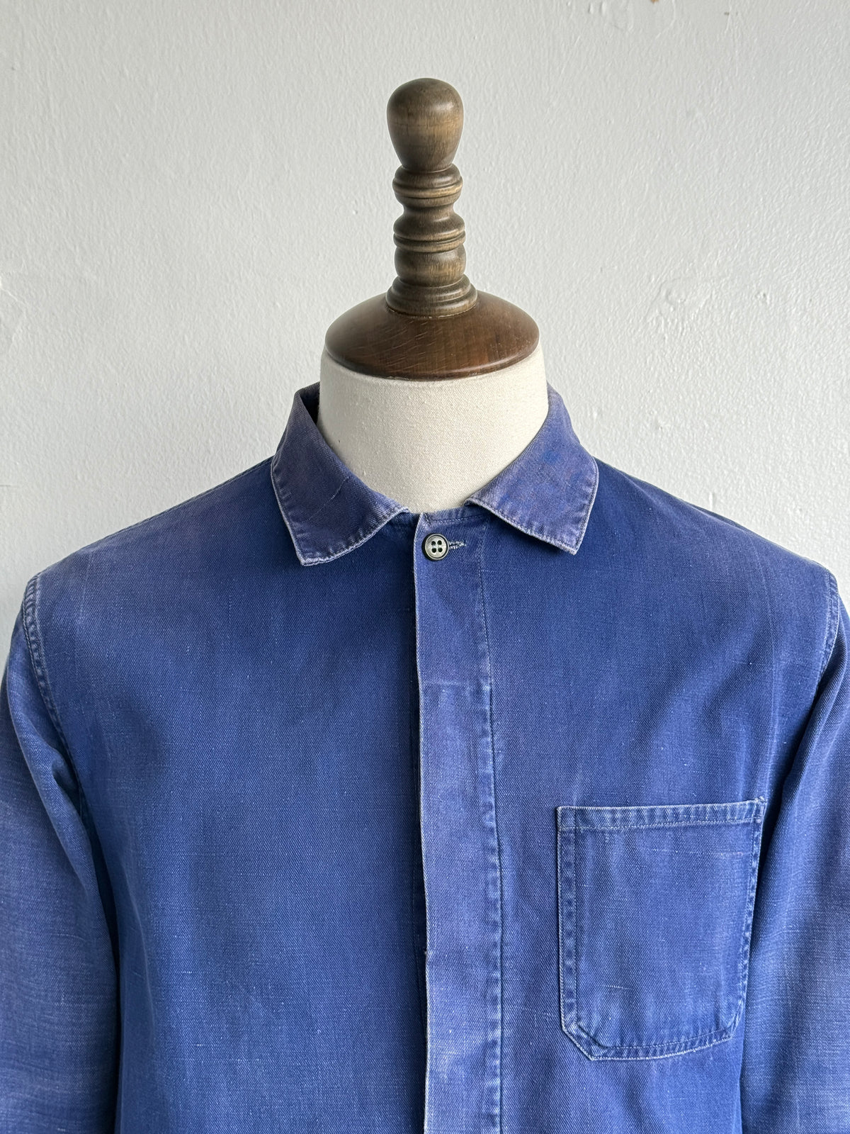 Blue French 1950's/60's Vintage Workwear Chore Jacket CH468 - Small