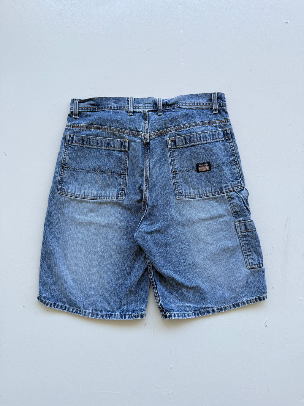 Blue Arizona 00's Vintage Y2K Baggy Carpenter Denim Shorts - W34 x L9