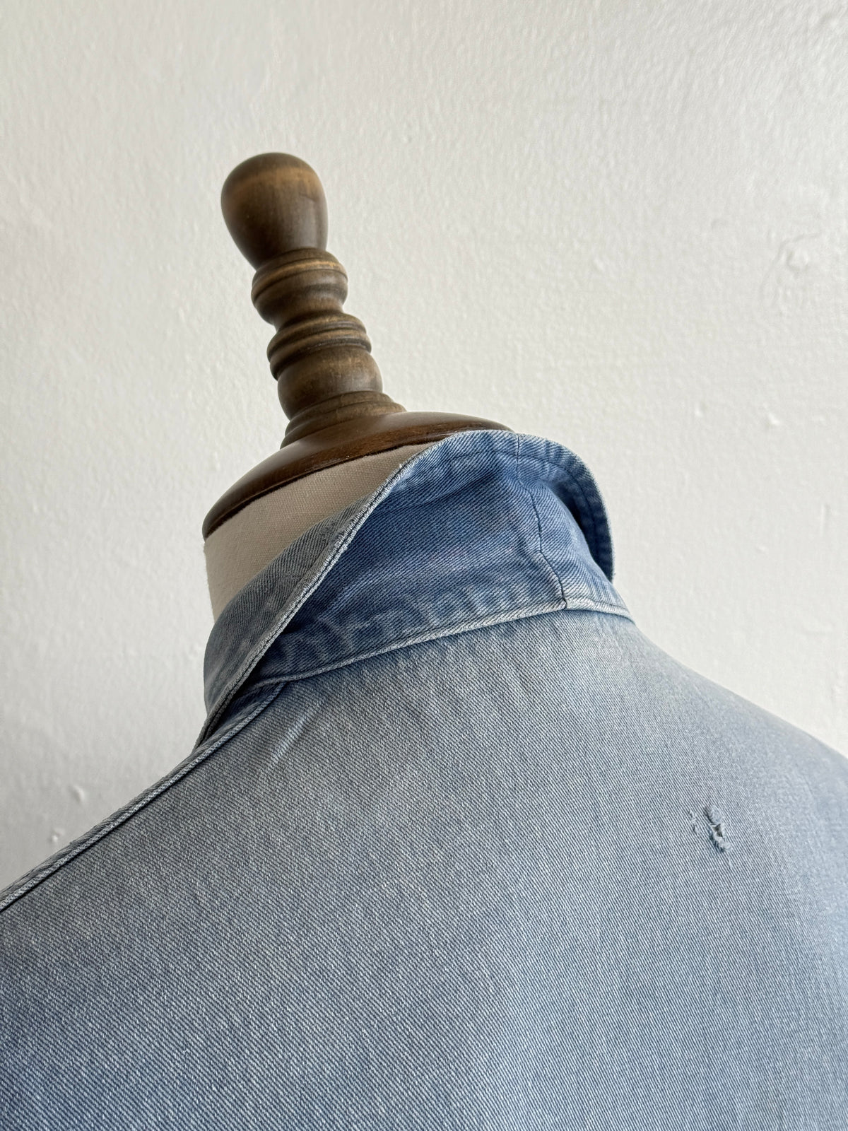 Thrashed Blue French 1960's Vintage Workwear Chore Jacket CH541 - Small